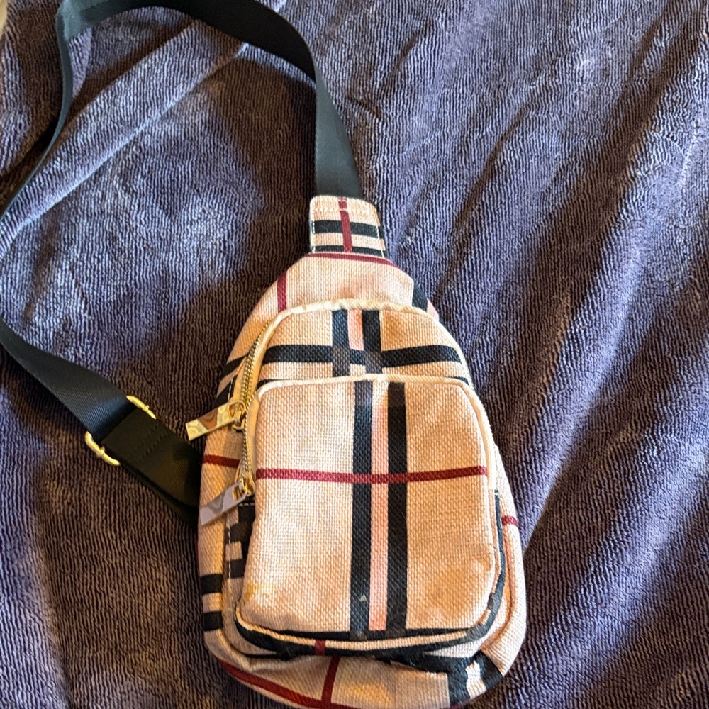 Stylish Plaid Crossbody Bag